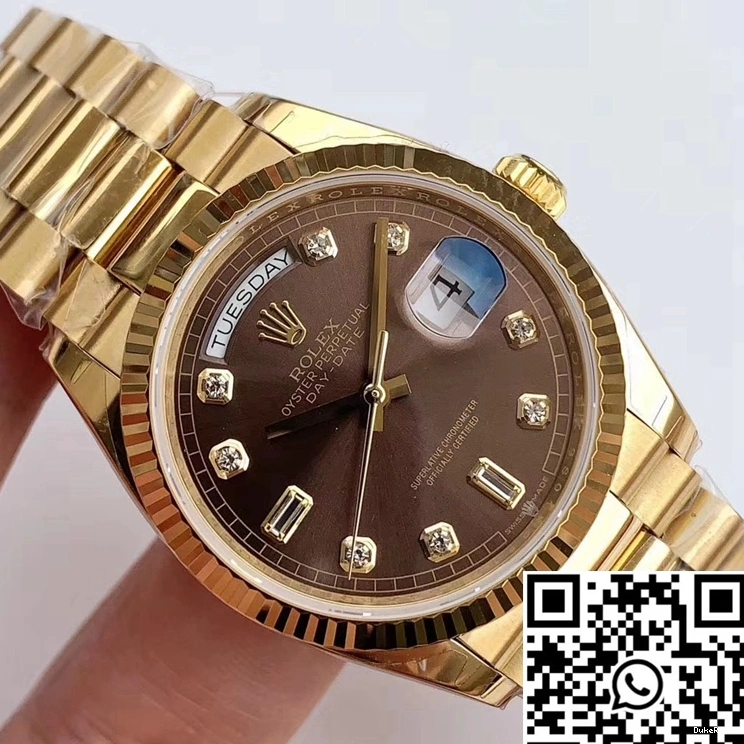 Yellow Gold Day-Date Gray EW Factory M128238-0022 Rolex Dial 0821